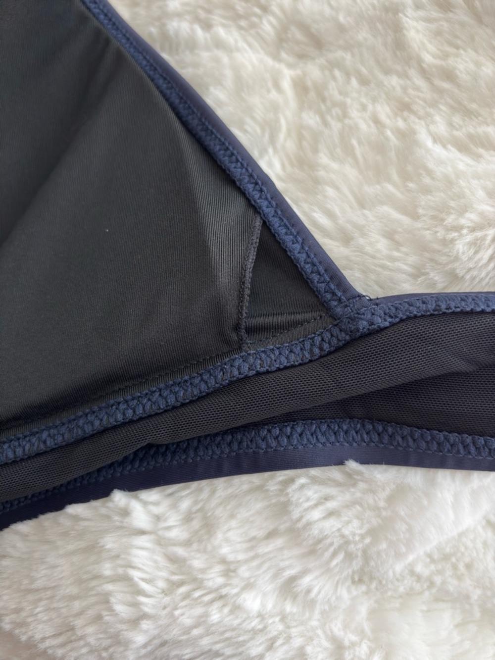 J. Crew Plunge Bikini Top in Navy Size Medium NEW Padded Beach Vacation Summer - Picture 8 of 14